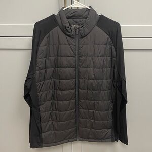 Walter Hagen Men’s Large Quilted Hybrid Jacket Black Full Zip Lightweight